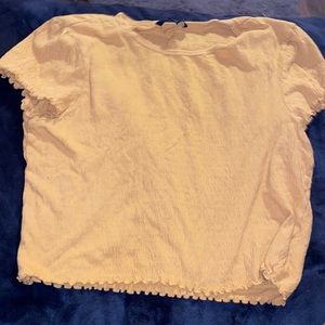 yellow american eagle crop top